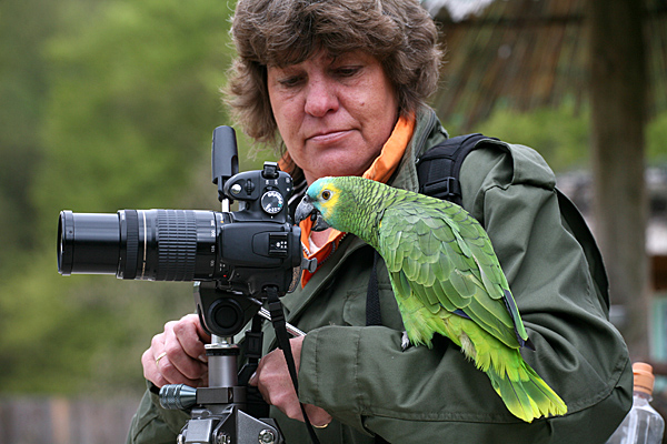 Tierfotografin mit neugierigem Modell - Foto: © Martina Berg 